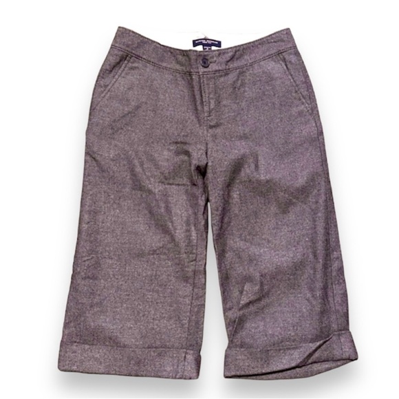 Y2K Banana Republic Ryan Fit Stretch Pants Brown Tweed Gauchos Wool Blend Size 2 - Picture 1 of 12